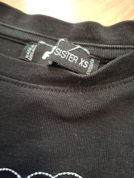 Czarny crop top długi rękaw