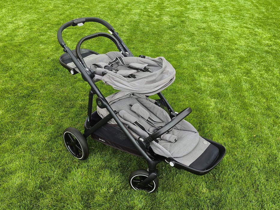 Wózek dla bliźniaków CYBEX Gazelle S w kolorze Soho Grey