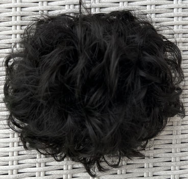 Premium Ultra włosy doczepiane, czarny kok na siateczce 526.