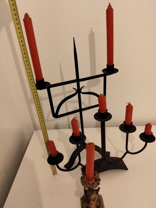 Castiçais com as velas