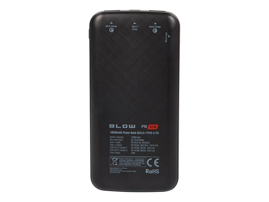 Powerbank BLOW 10000mAh USB QC 20W PB20B USB-C 81-151#