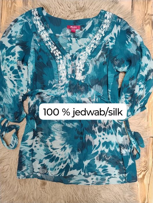Bluzka koszula jedwabna