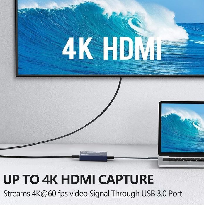 Balabaxer 4K Audio Video Capture karta USB 3.0 z kablem HDMI Full HD 1