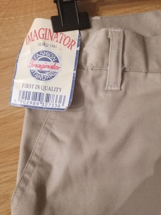 Spodnie spodenki krótkie męskie beżowe 31-32 (S) długość 59 cm Nowe