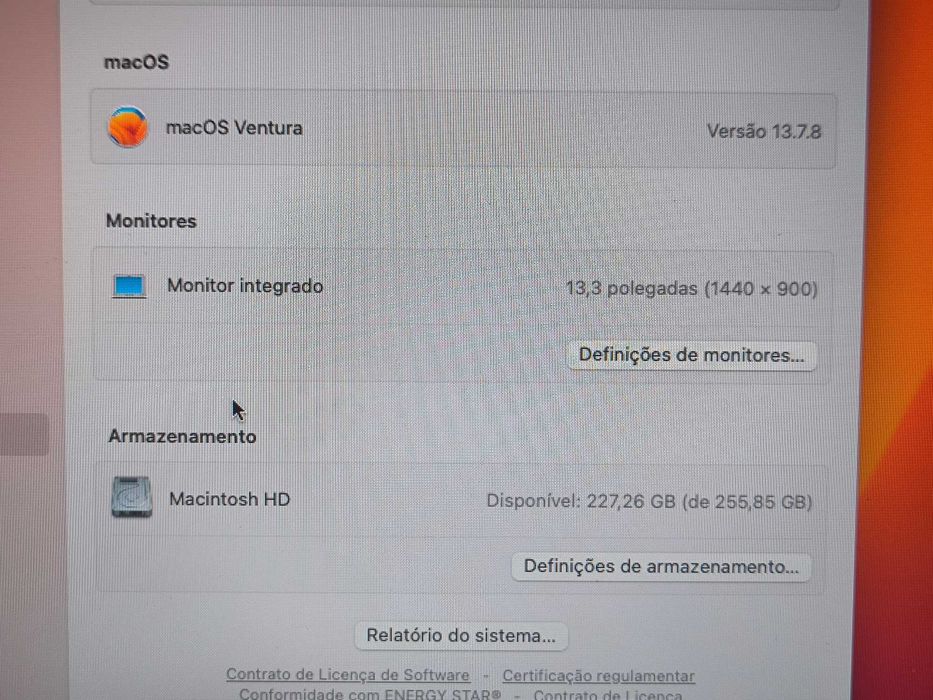 Apple Macbook AIR 13 (2017) i7 ssd 256GB 8GB