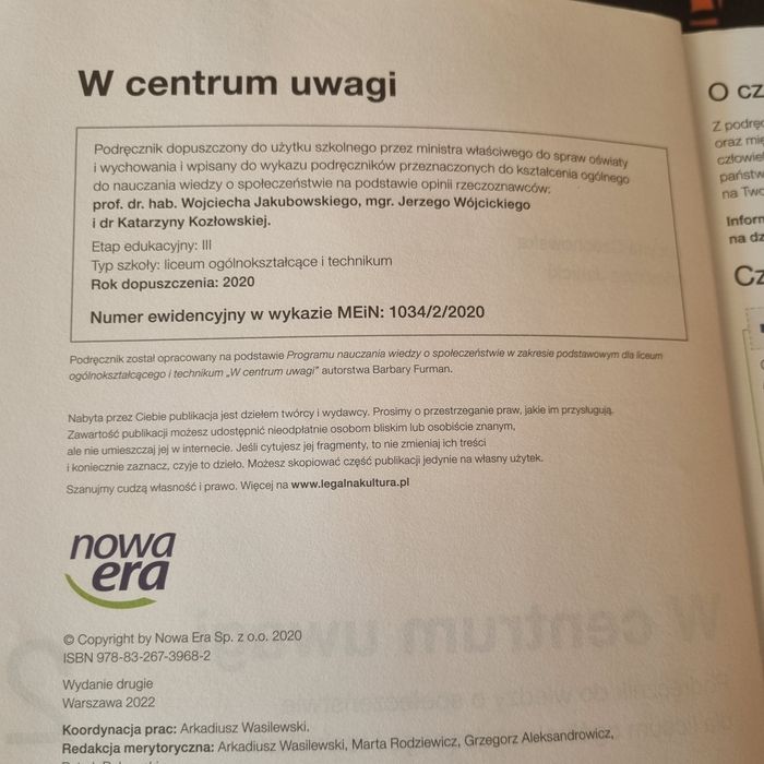 centrum uwagi 2 zakres podstawowy nowa era
