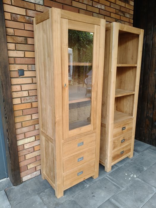Witryna teakowa + biblioteka