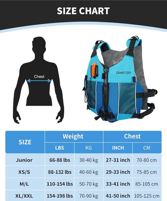 Colete de apoio flutuabilidade NOVO xl/xxl 70 a 90 kg