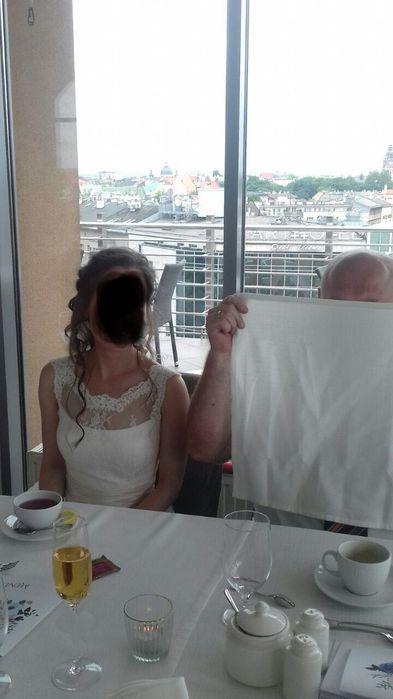 Suknia Ślubna śmietanka Księżniczka tiul 32/34