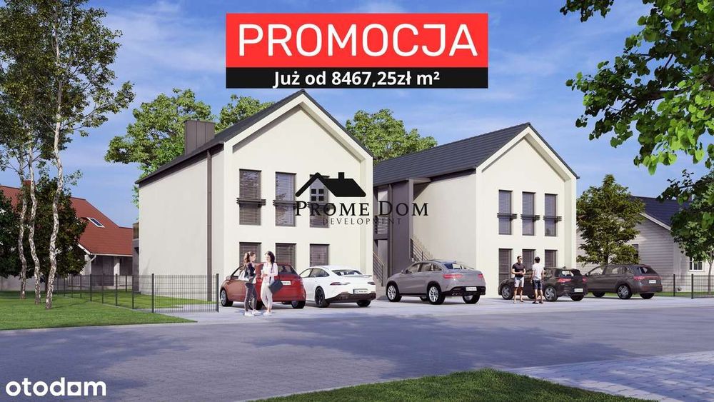 OSTATNIE 2! Lokal A2 3-pokojowe mieszkanie 74,05m2+ogródek+2xm.postojo