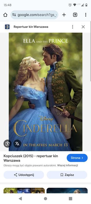 Suknia Cindyrella przebranie strój bal Kopciuszek karnawał księżniczka