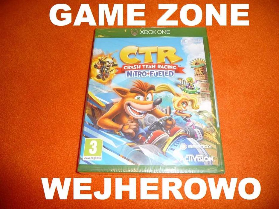 CTR Crash Team Racing Xbox One + S + X + Series X = PŁYTA Wejherowo
