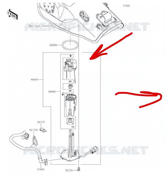 Топливный фильтр тонкой очистки Kawasaki ZX-10R 2008-2020, SUZUKI GSX-R 600 750 1000 - 2008-2011