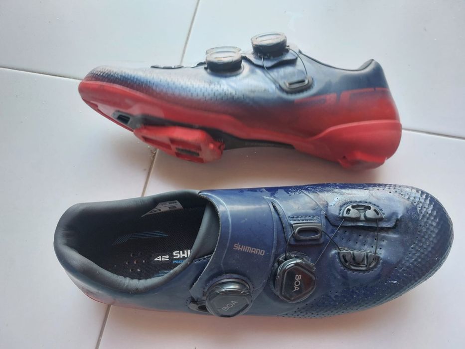 SHIMANO  Sapatos de estrada RC7 SH-RC702 vermelho/azul