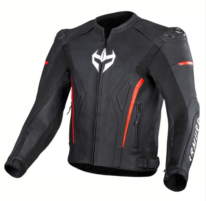 Casaco ARMURE Hamo Leather AAA Black / Red