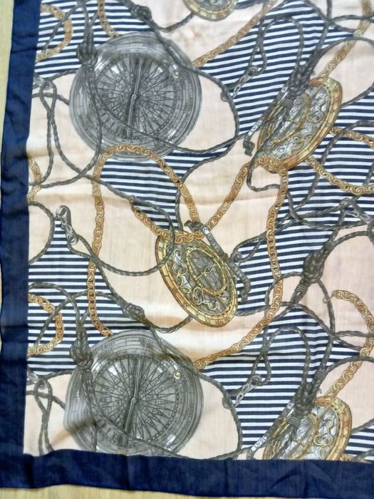 Lenço de senhora padrão relógios e bússolas