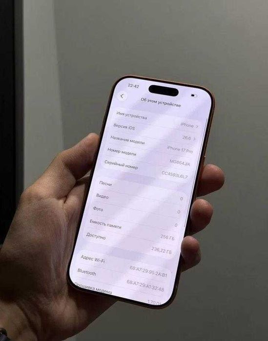 iPhone 17 Pro, 256 ГБ, eSIM