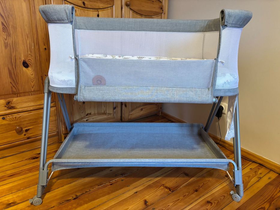 Łóżeczko/dostawka Lionelo Luna + dodatki