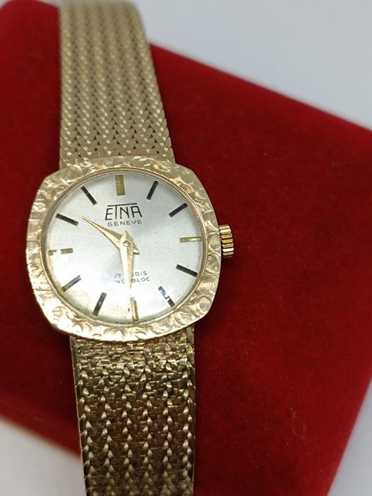 Złoty zegarek Etna Geneve, złoto próby 585