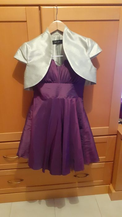 Vestido de Cerimónia Roxo C/ jaqueta  ( C/ Novo  )