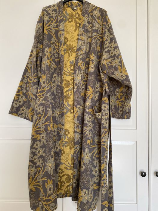 Kimono oliwkowe w stylu japońskim 100% cotton