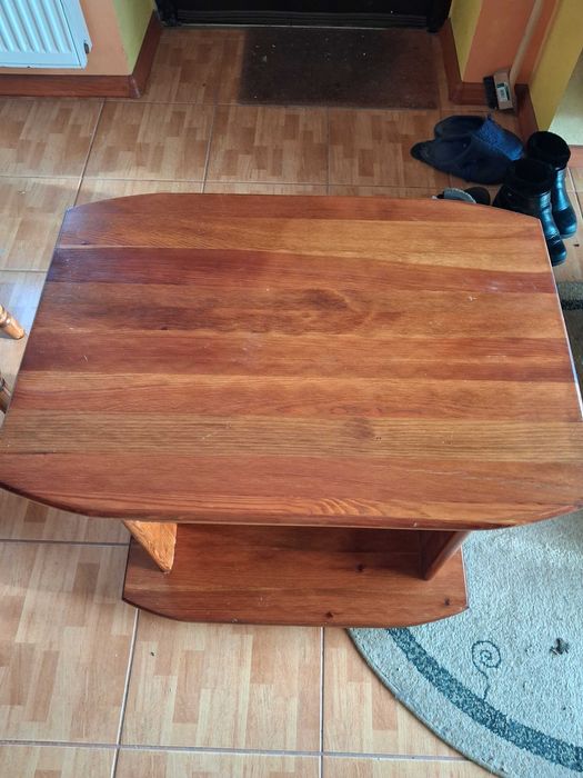 Stolik nocny drewniany brązowy