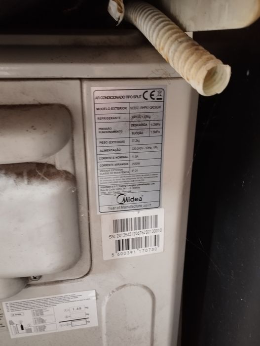 Ar condicionado Midea 18000 BTUS