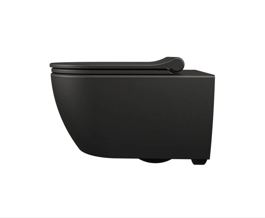 Miska WC Massi wisząca rimless czarna LERA z deską wolnoopadającą Slim