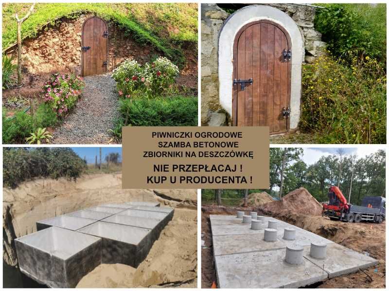 Piwniczka ogrodowa, ziemianka, piwniczka betonowa, spiżarka ogrodowa