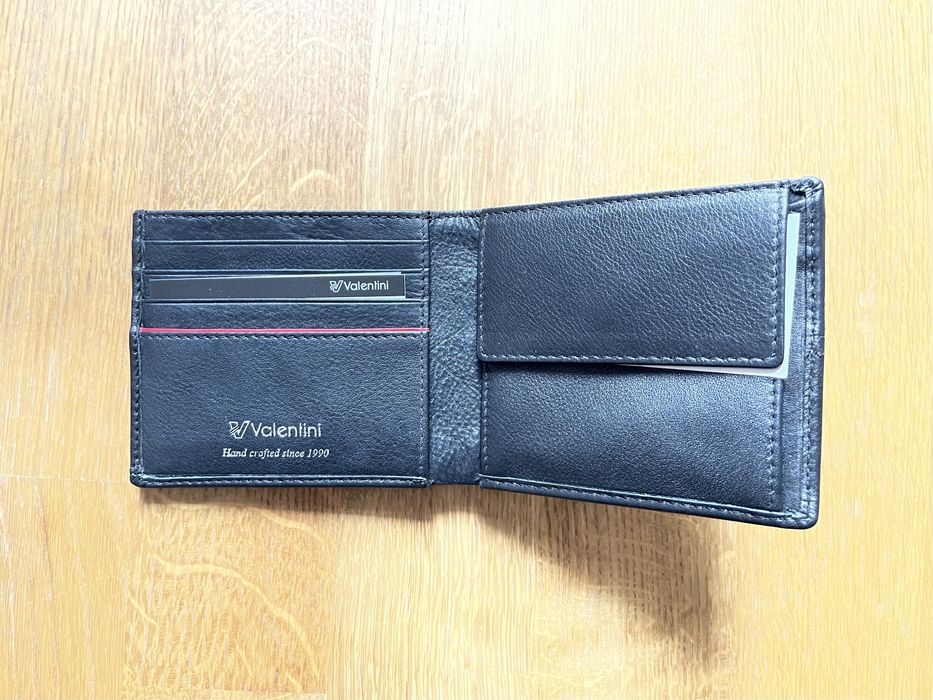 Nowy Portfel Valentini czarny hand crafted