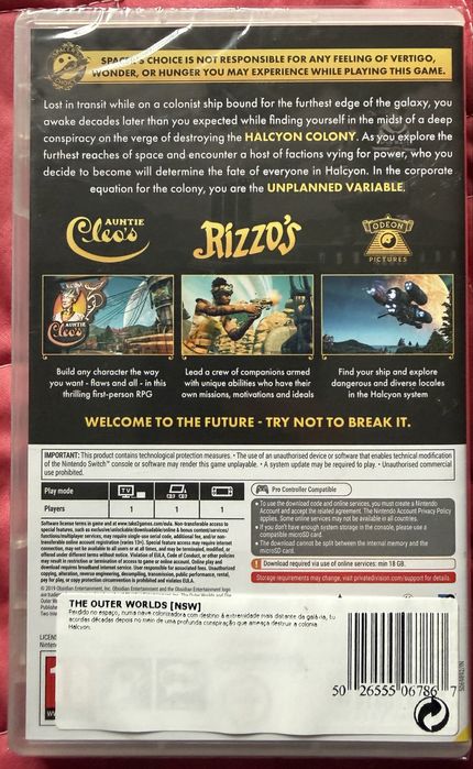 [Nintendo Switch] The Outer Worlds