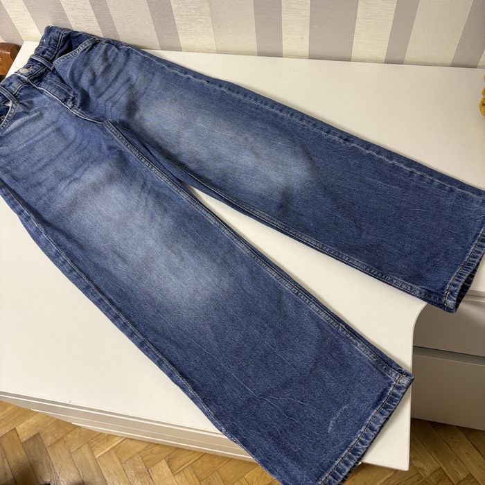 Голубі широкі джинси h&m wide leg 9-10 років 134/140 зріст.