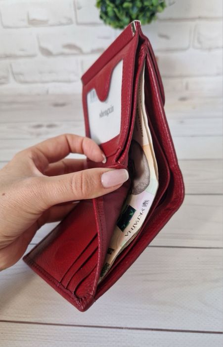 Женский небольшой кошелек,жіночий невеликий гаманець,шкіряний гаманець