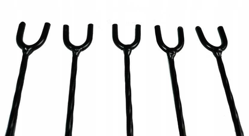 KIJ KIJEK nierdzewne końce WIDEŁKI na ognisko grill  PODPÓRKA WIESZAK