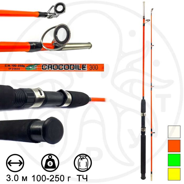 Спінінг короповий штекерний Crocodile 1.2м; 1,6м; 1,8м; 2,7м; 3,0м