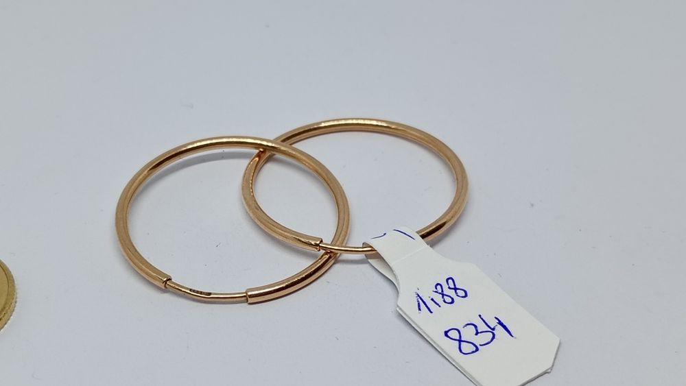 Kolczyki złote koła 585 1,88g komis madej Gorlice