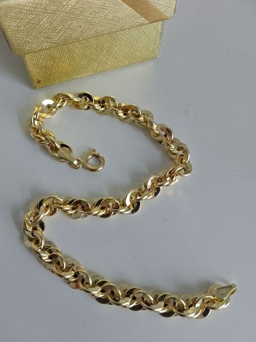 Złota piękna bransoletka złoto 585 długość 19 cm   459