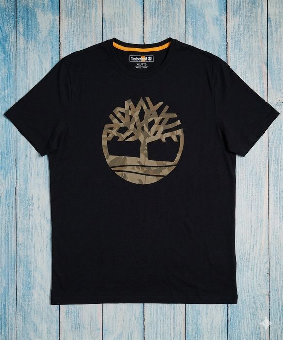Футболка Timberland з яскравим камуфляжним лого