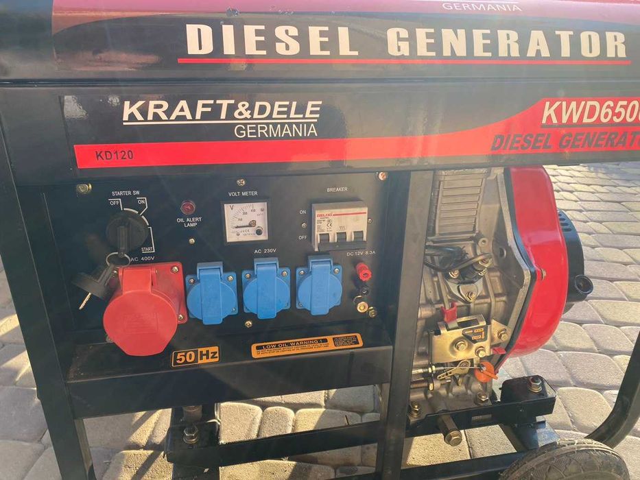 Дизельний генератор Kraft&Dele KD120 (KWD6500E) 6/6.5 кВт НОВИЙ!