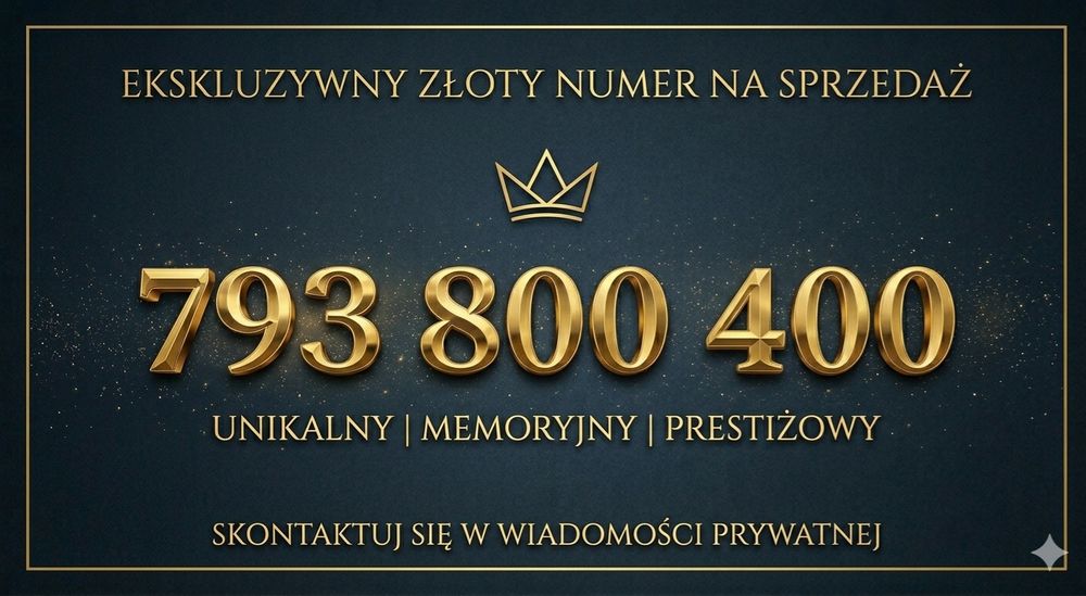 Złoty NUMER telefonu 793 -  800 - 400