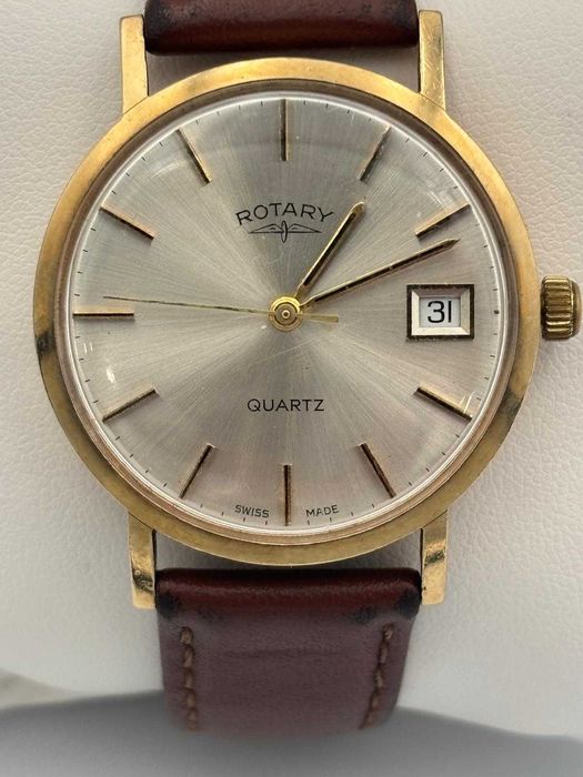 Zegarek Złoty Męski ROTARY Swiss Made – Quartz Złoto 9K Vintage