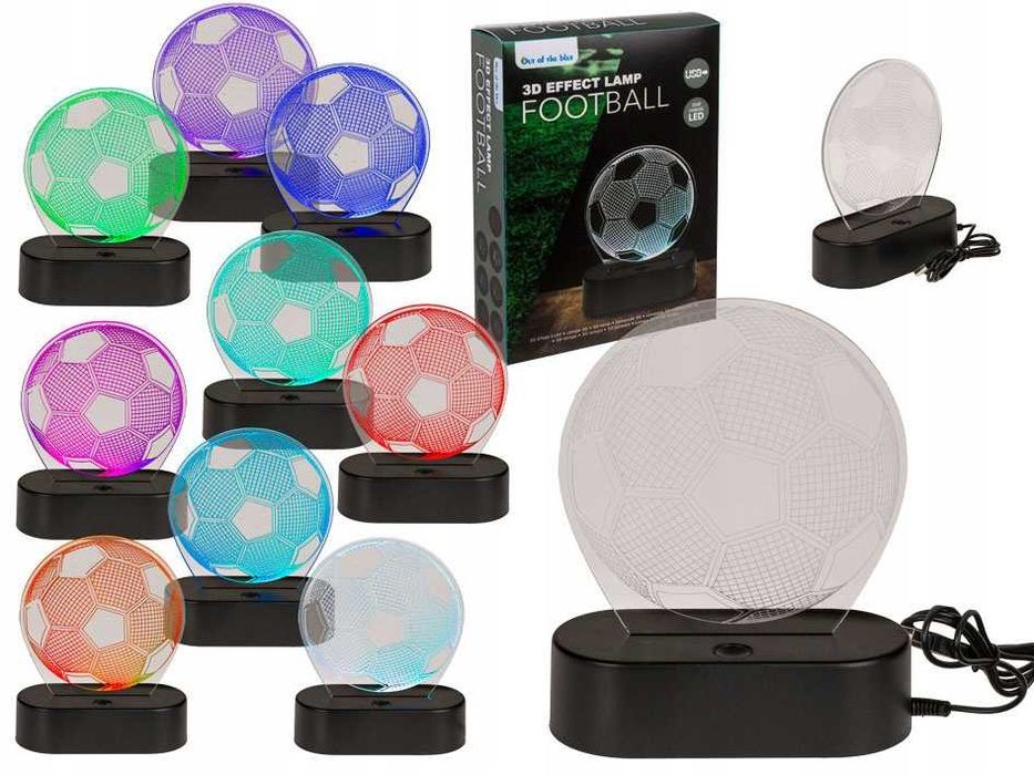 nocna lampka dla kibica różne kolory 3D LED