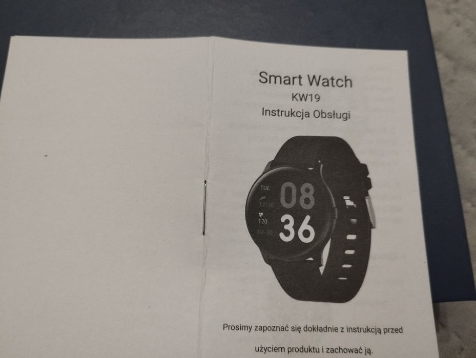 Smart watch kw19 z ładowarka.