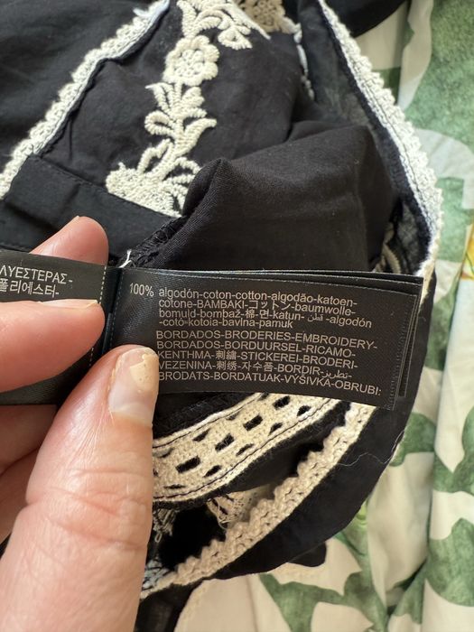 Bluzka zara bufki boho szerokie rekawy tunika