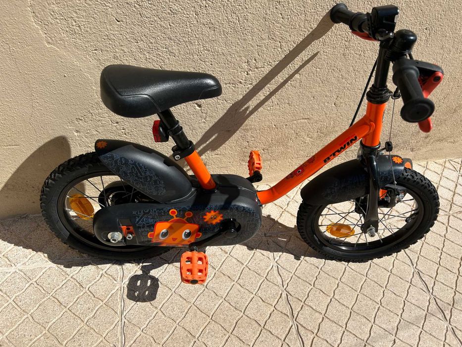 Bicicleta infantil B`Twin 14'' Decathlon c/rodinhas