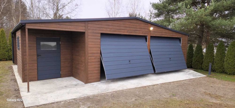 Garaż blaszany 9x6 m Blaszak Garaz Kraków Garaże blaszane 9x6 10x6 11x6 12x6 13x6 14x6 PRODUCENT