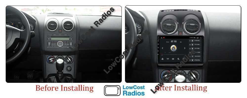 *(NOVO) Rádio 2DIN 9" Nissan QASHQAI J10 (2006 a 2014) • Android 15 | CARPLAY • ANDROID AUTO