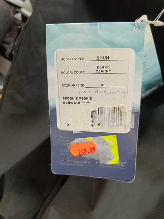 Spodnie Hi tec Shun XL softshel nowe