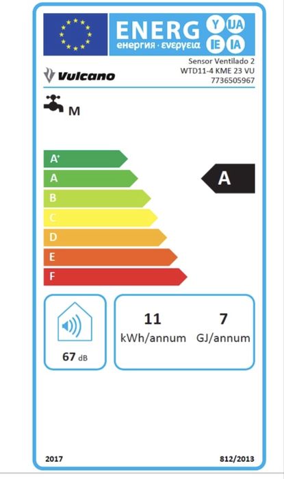 Esquentador a Gás Ventilado VULCANO VE WTD11-4 KME – 11L (Gás Natural