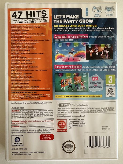 Jogo Just Dance 2014 para Wii Nintendo - prenda Natal